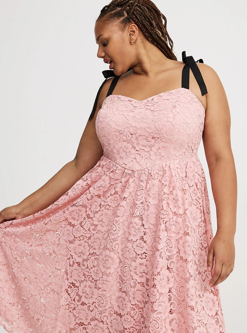 V-Waist Midi Dress