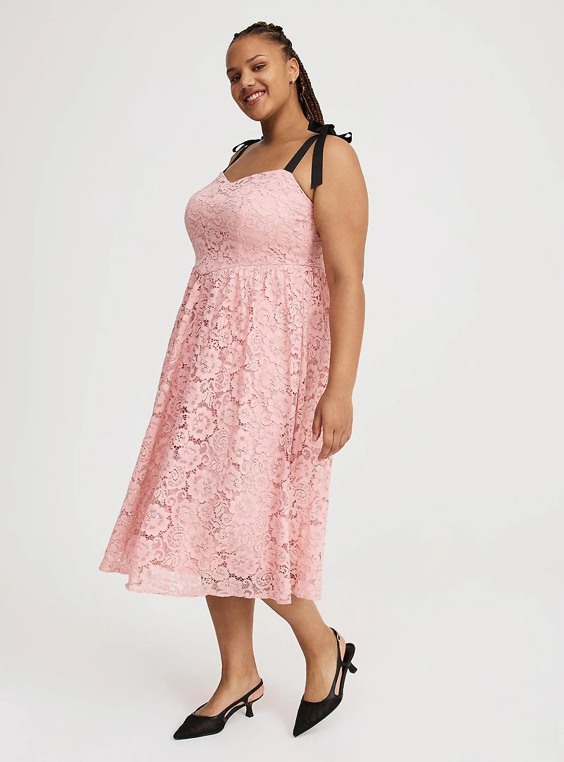 V-Waist Midi Dress