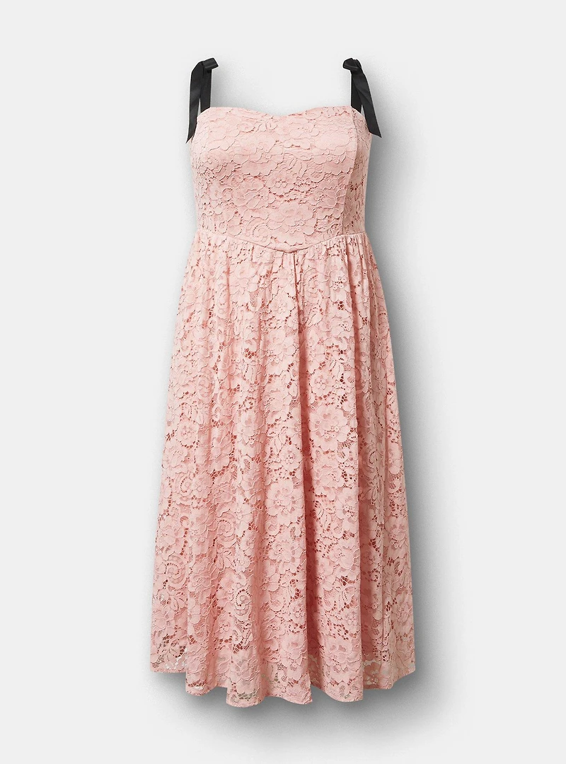 V-Waist Midi Dress