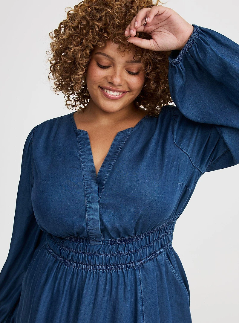Chambray Mini Dress
