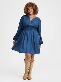 Chambray Mini Dress