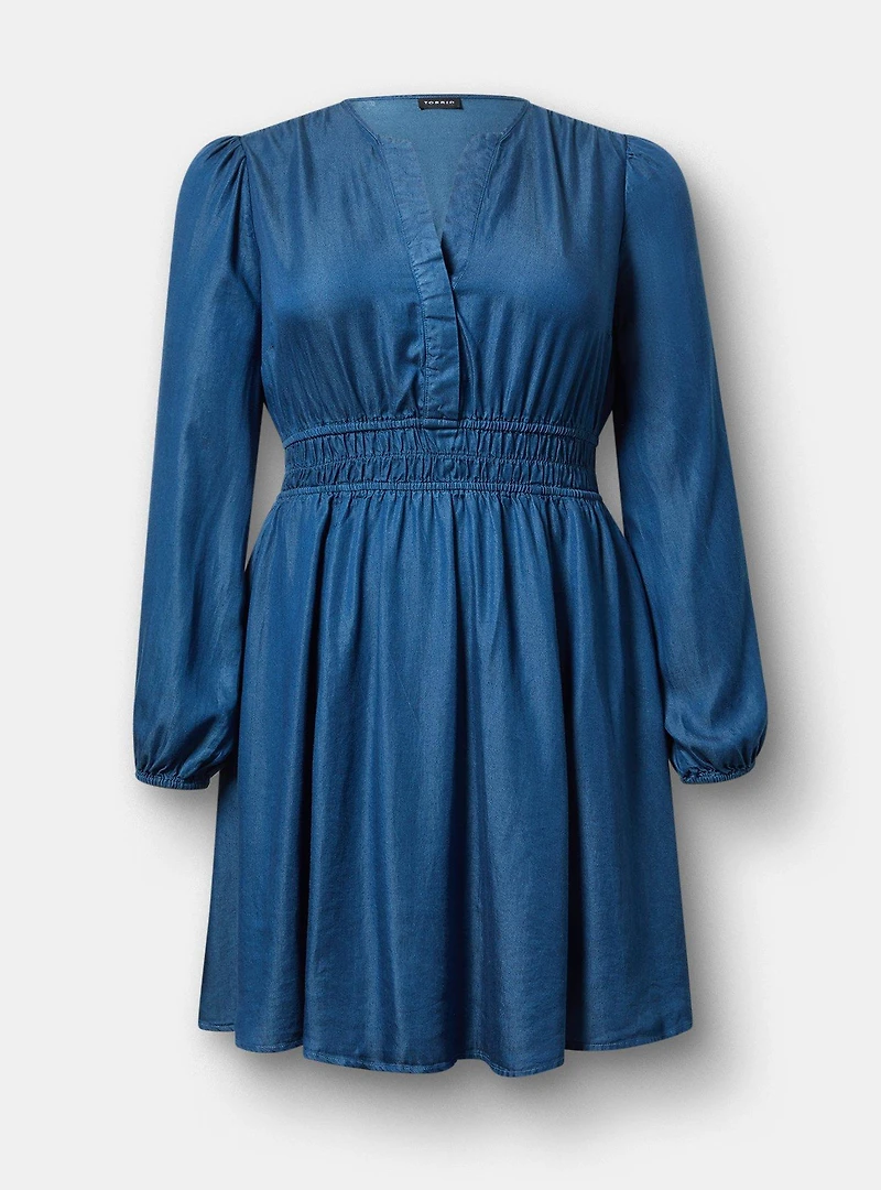 Chambray Mini Dress