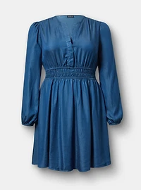 Chambray Mini Dress