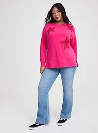 Cozy Fleece Step Hem Sweatshirt