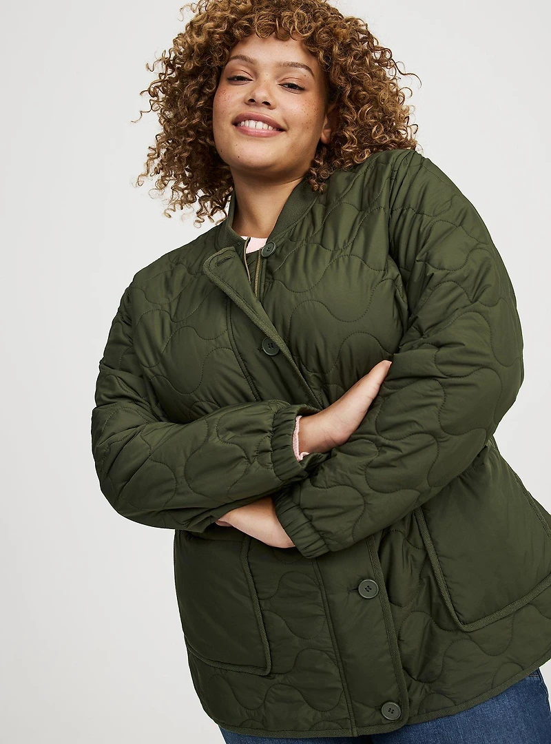 Quilted Bomber Jacket