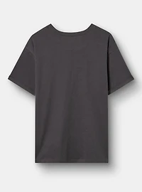 Vintage Cotton Destructed Roll Sleeve Tee