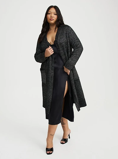 Metallic Duster Sweater