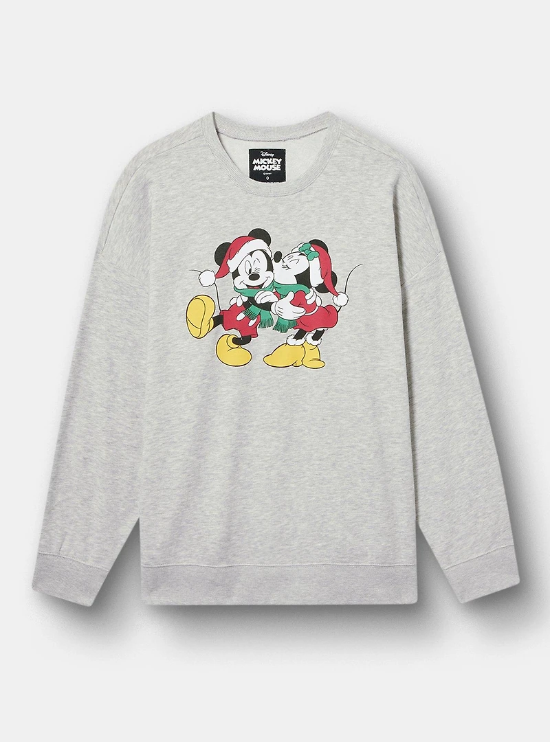 Mickey Mouse Christmas Oversized Fleece Sweatshirt