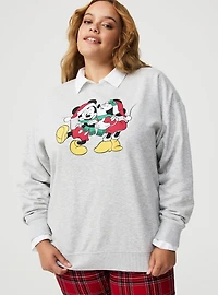 Mickey Mouse Christmas Oversized Fleece Sweatshirt