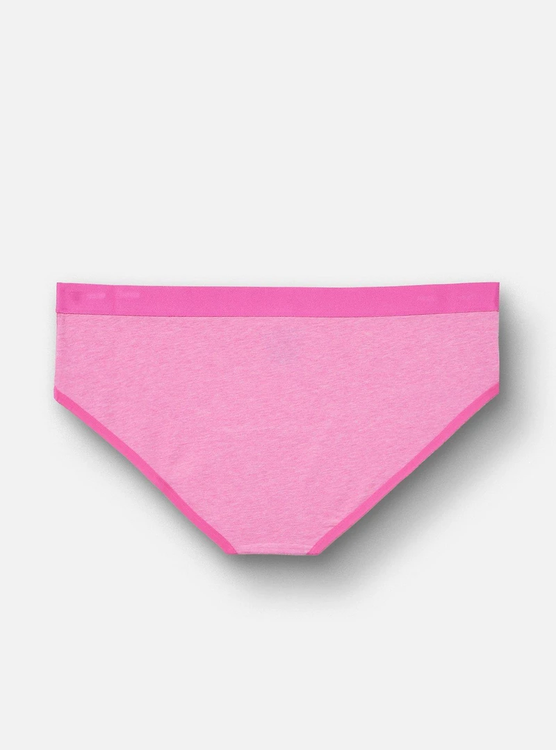 Heather Cotton Mid-Rise Hipster Panty