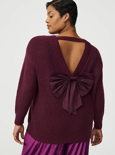 Back Bow Pullover Sweater