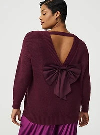 Back Bow Pullover Sweater