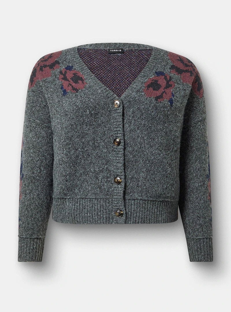 Vegan Cashmere V-Neck Cardigan