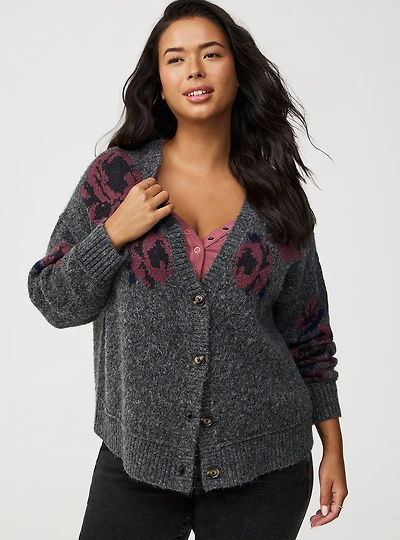 Vegan Cashmere V-Neck Cardigan