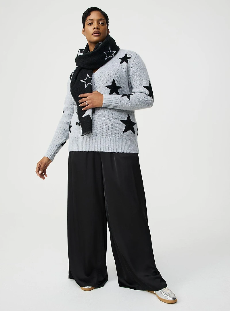 Vegan Cashmere V-Neck Pullover Sweater