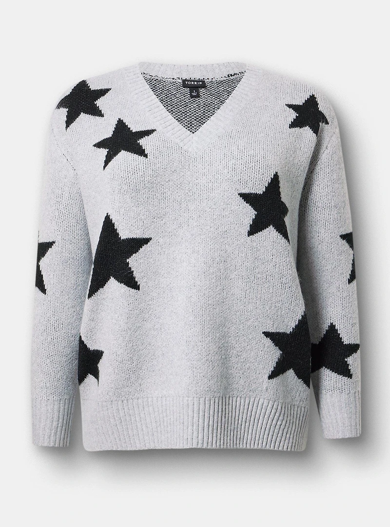 Vegan Cashmere V-Neck Pullover Sweater