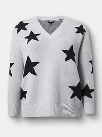 Vegan Cashmere V-Neck Pullover Sweater