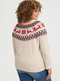 Fair Isle Crew Pullover Sweater
