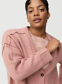 Vegan Cashmere V-Neck Cardigan