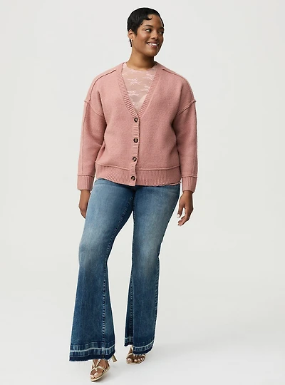 Vegan Cashmere V-Neck Cardigan