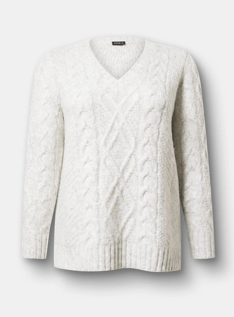 Cable Knit Tunic Sweater