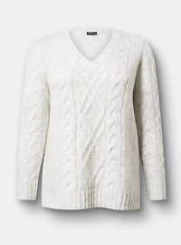 Cable Knit Tunic Sweater