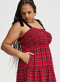 Smocked Tiered Midi Dress