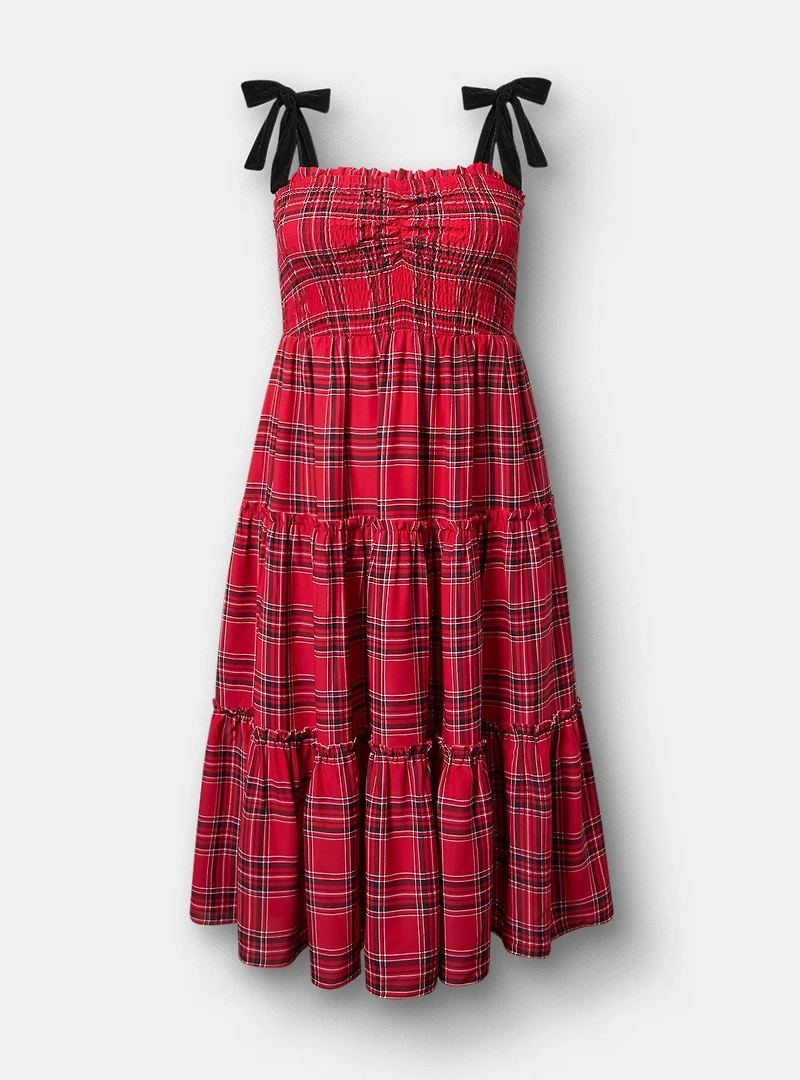 Smocked Tiered Midi Dress
