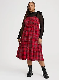 Smocked Tiered Midi Dress