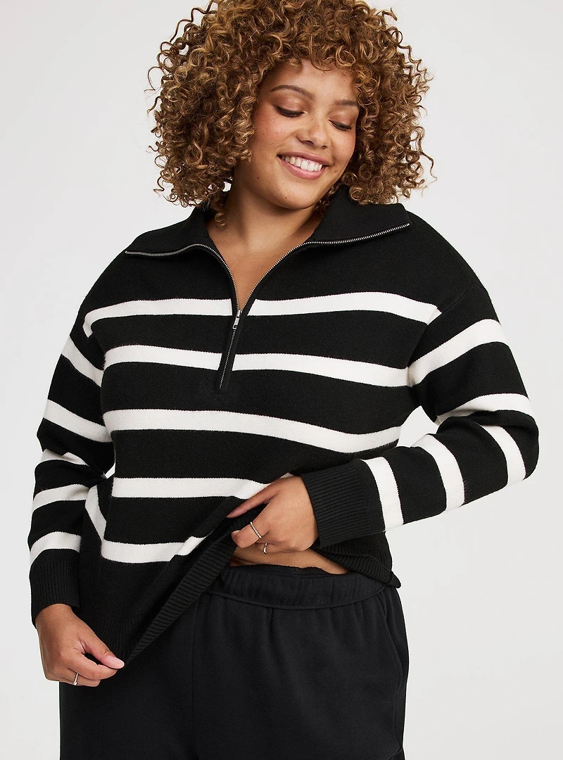 Luxe Cozy Half-Zip Pullover Sweater