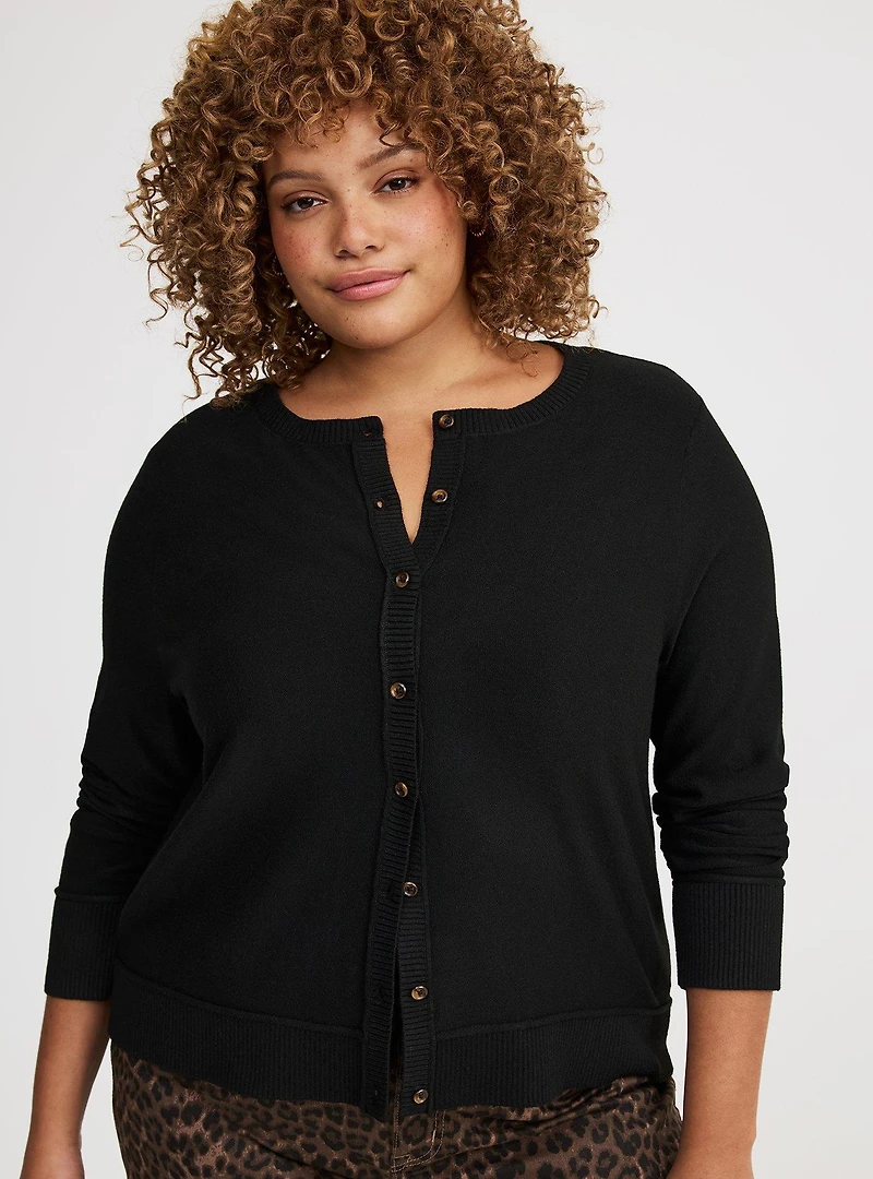 Luxe Cozy Crew Cardigan
