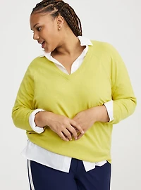 V-Neck Raglan Sweater