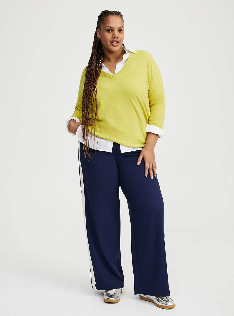 V-Neck Raglan Sweater