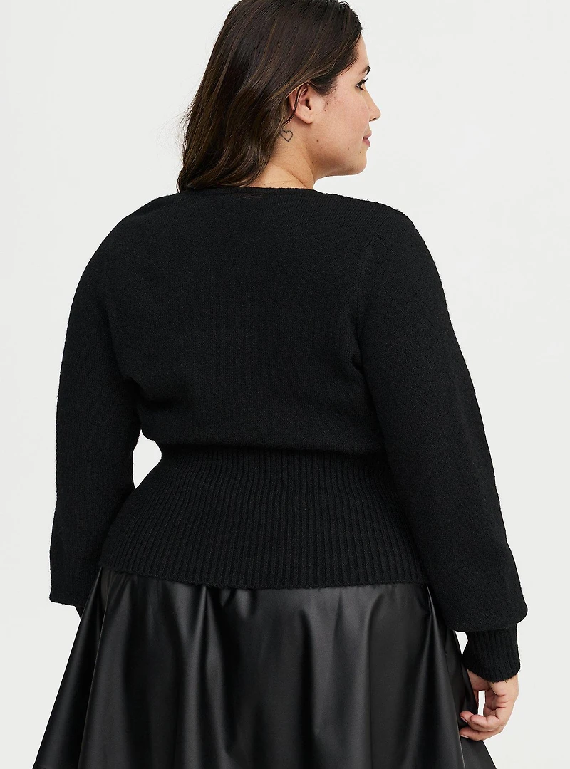 Vegan Cashmere Surplice Sweater
