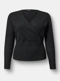 Vegan Cashmere Surplice Sweater