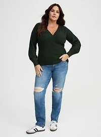 Vegan Cashmere Surplice Sweater