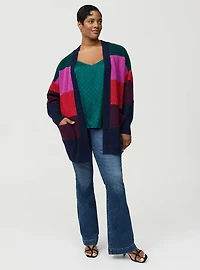 Vegan Cashmere Open-Front Cardigan