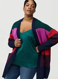 Vegan Cashmere Open-Front Cardigan