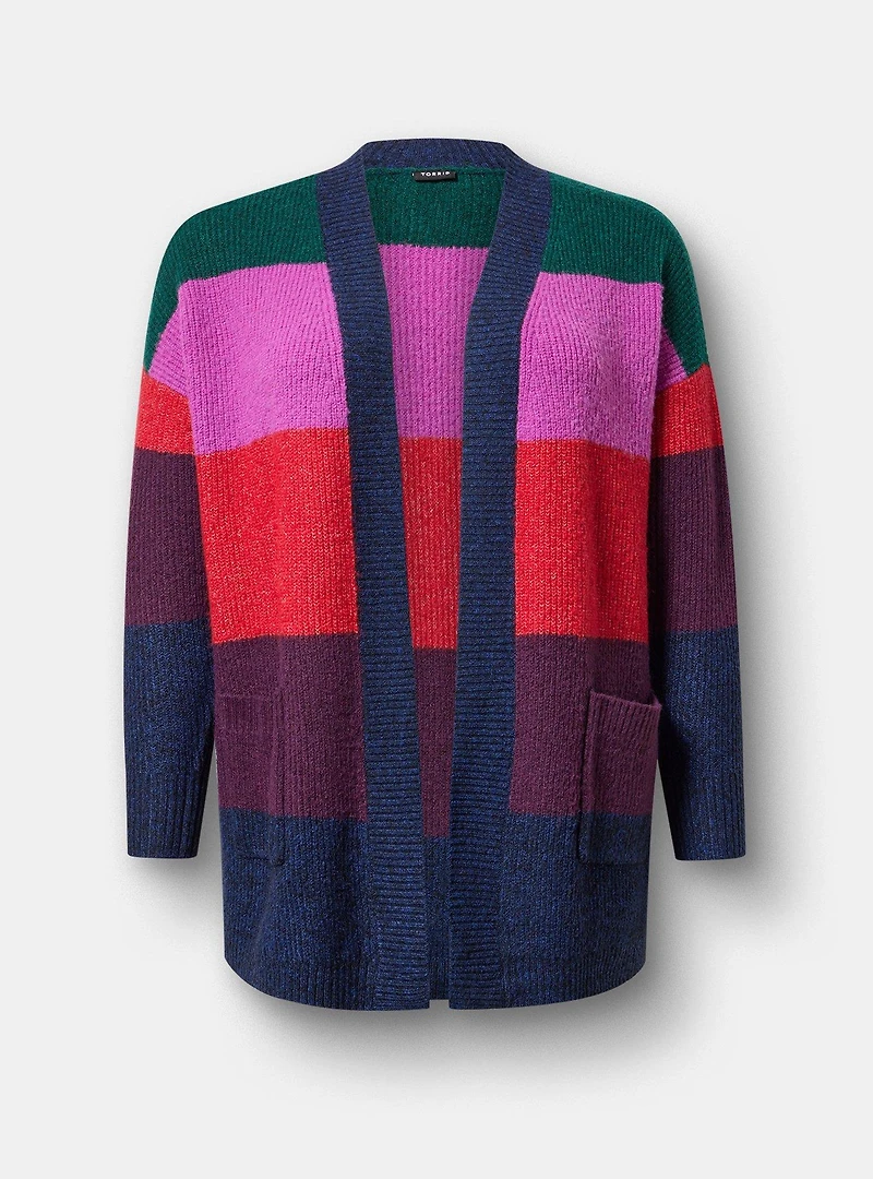 Vegan Cashmere Open-Front Cardigan