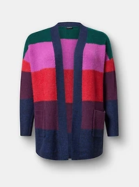 Vegan Cashmere Open-Front Cardigan