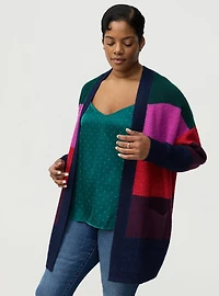 Vegan Cashmere Open-Front Cardigan