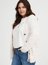 Eyelash V-Neck Cardigan