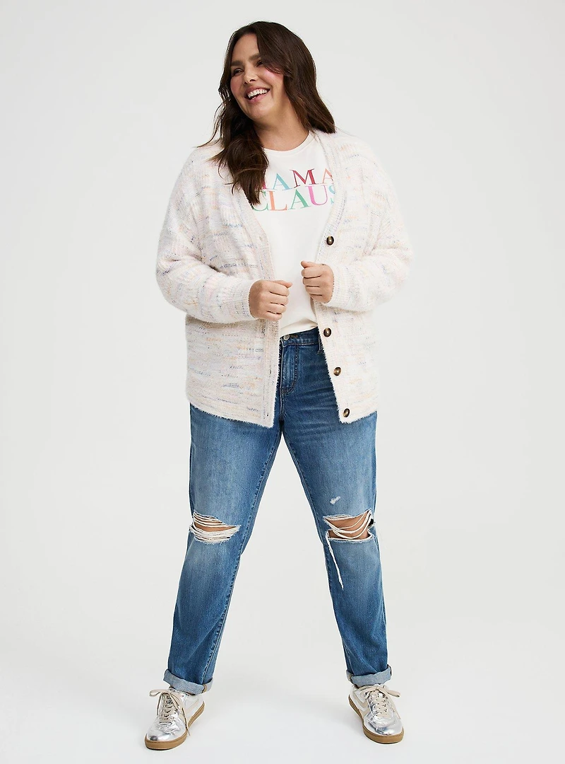 Eyelash V-Neck Cardigan