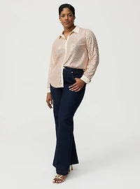 Madison Sequin Button-Up Shirt