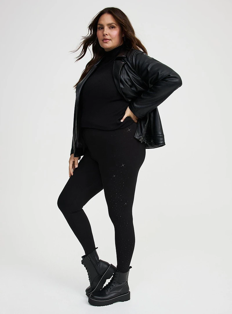 Full-Length Rhinestone Legging