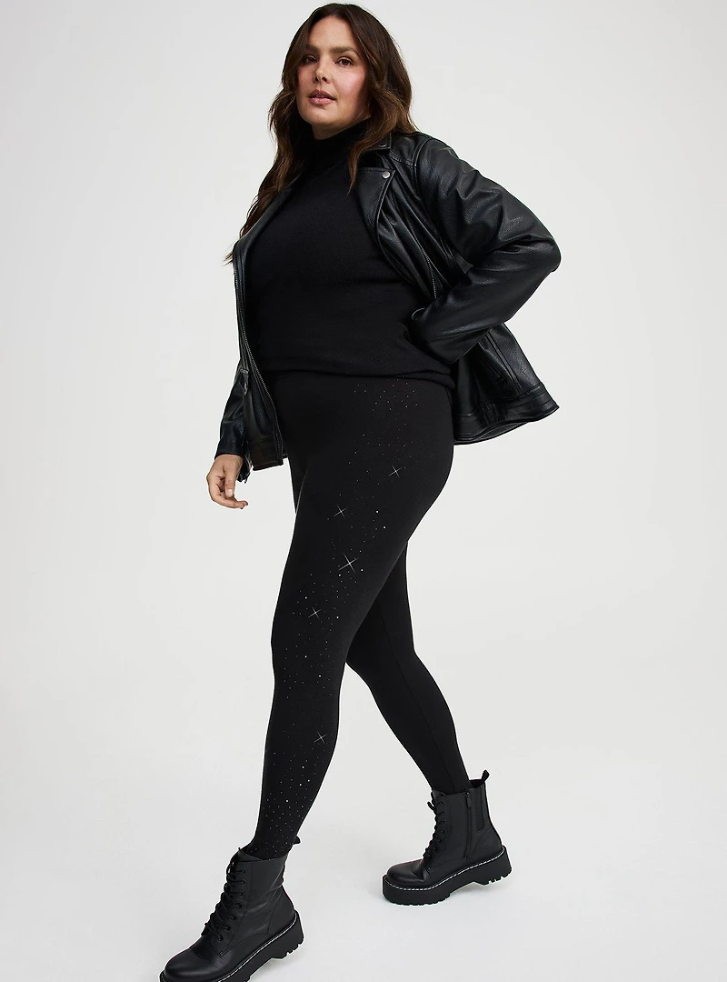 Full-Length Rhinestone Legging