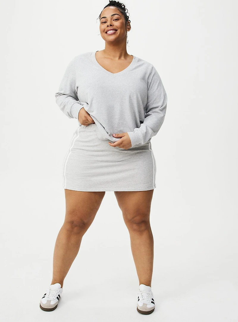 Terry V-Neck Pullover