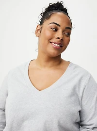 Terry V-Neck Pullover