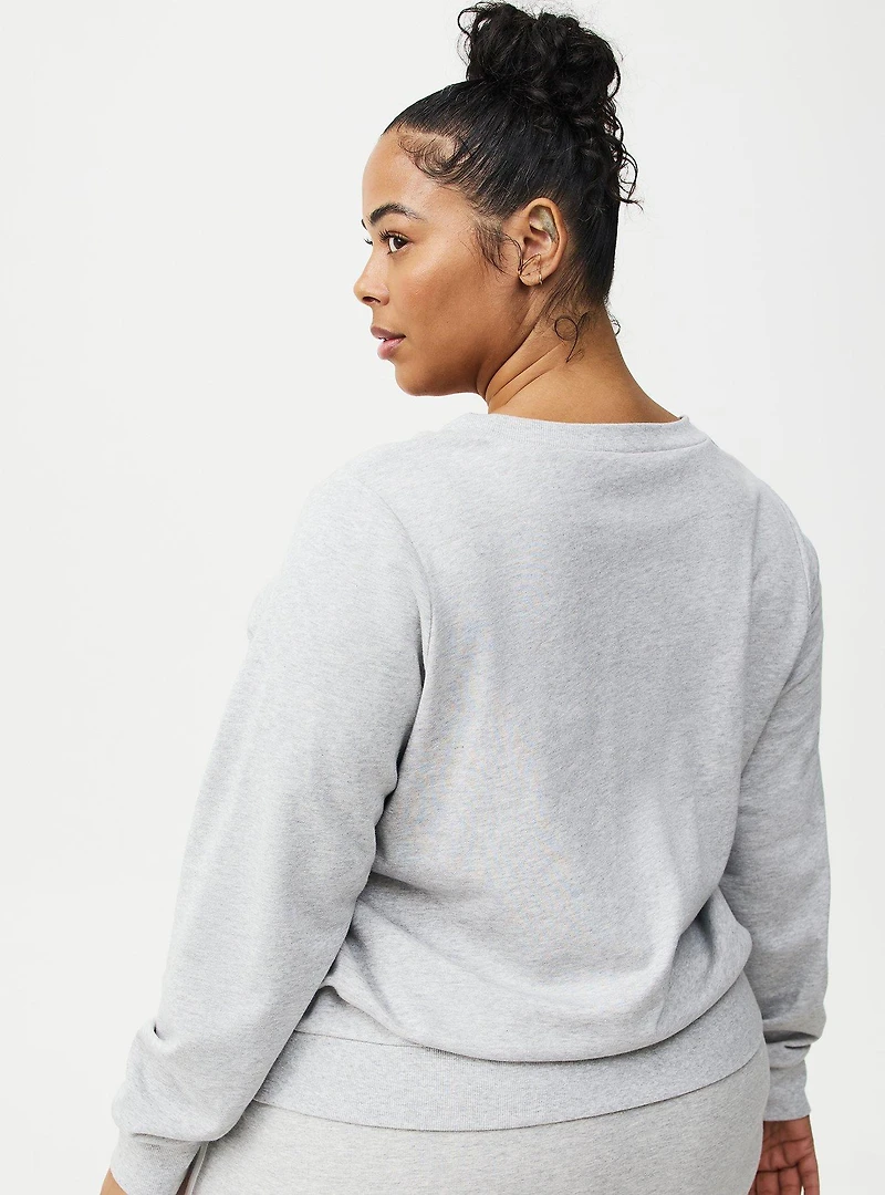 Terry V-Neck Pullover
