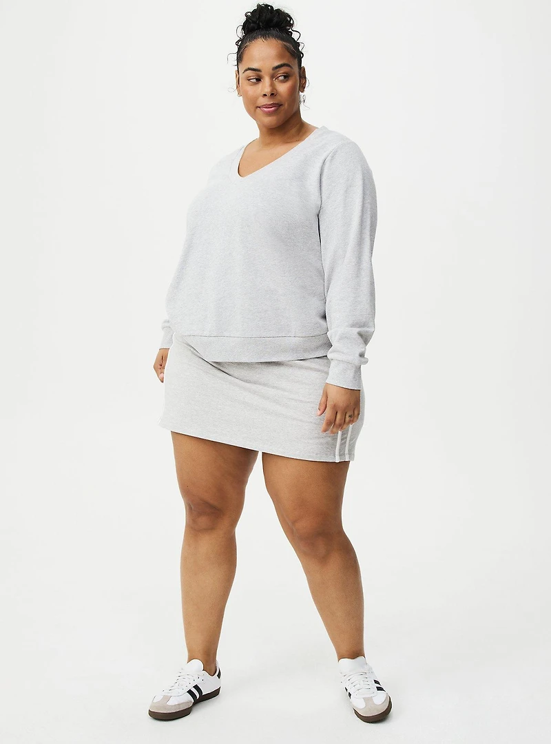Terry V-Neck Pullover